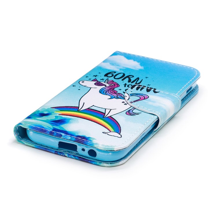 Pattern Printing Leather Stand Cover with Card Slots for Samsung Galaxy A5 (2017) A520 - Unicorn Pattern-4