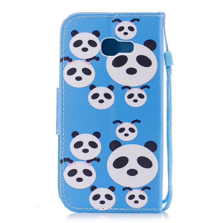 Pattern Printing Phone Leather Wallet Stand Case for Samsung Galaxy A5 (2017) A520 - Panda Pattern-2
