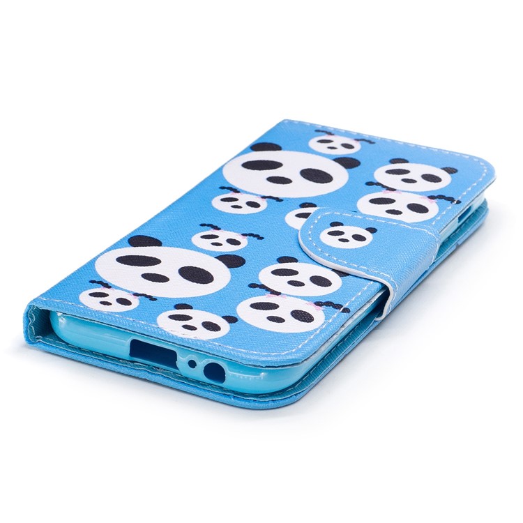 Pattern Printing Phone Leather Wallet Stand Case for Samsung Galaxy A5 (2017) A520 - Panda Pattern-4