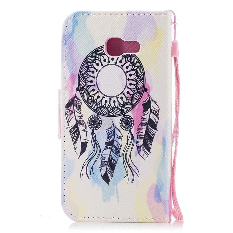 For Samsung Galaxy A5 (2017) A520 Pattern Printing Leather Wallet Shell Case - Dream Catcher-2