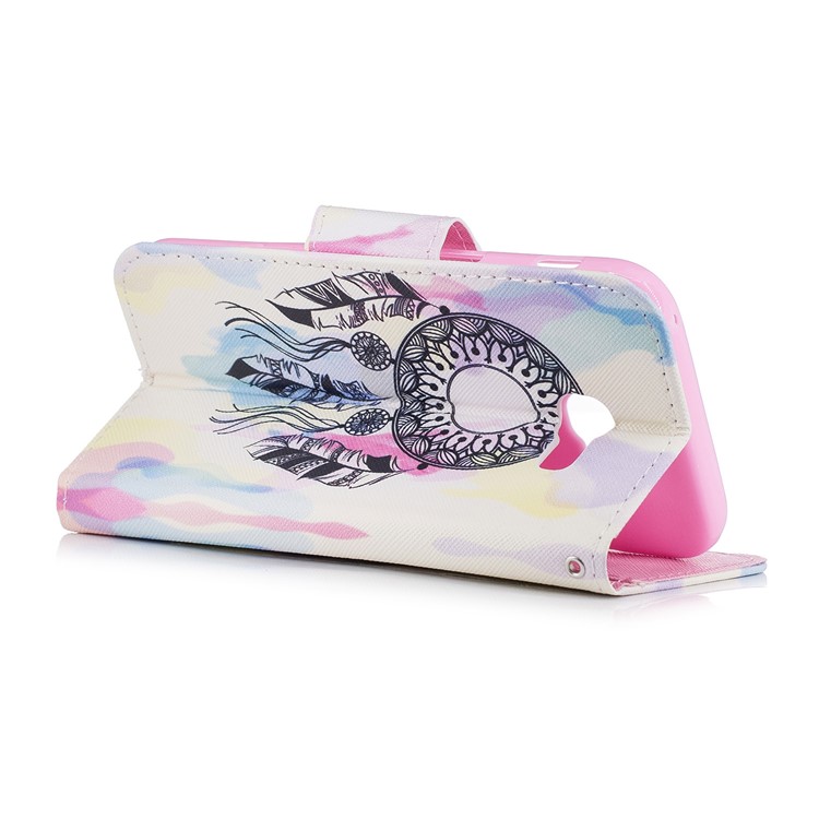 For Samsung Galaxy A5 (2017) A520 Pattern Printing Leather Wallet Shell Case - Dream Catcher-3