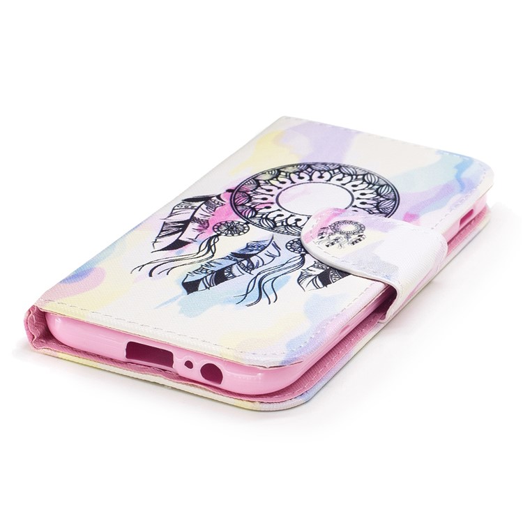 For Samsung Galaxy A5 (2017) A520 Pattern Printing Leather Wallet Shell Case - Dream Catcher-4