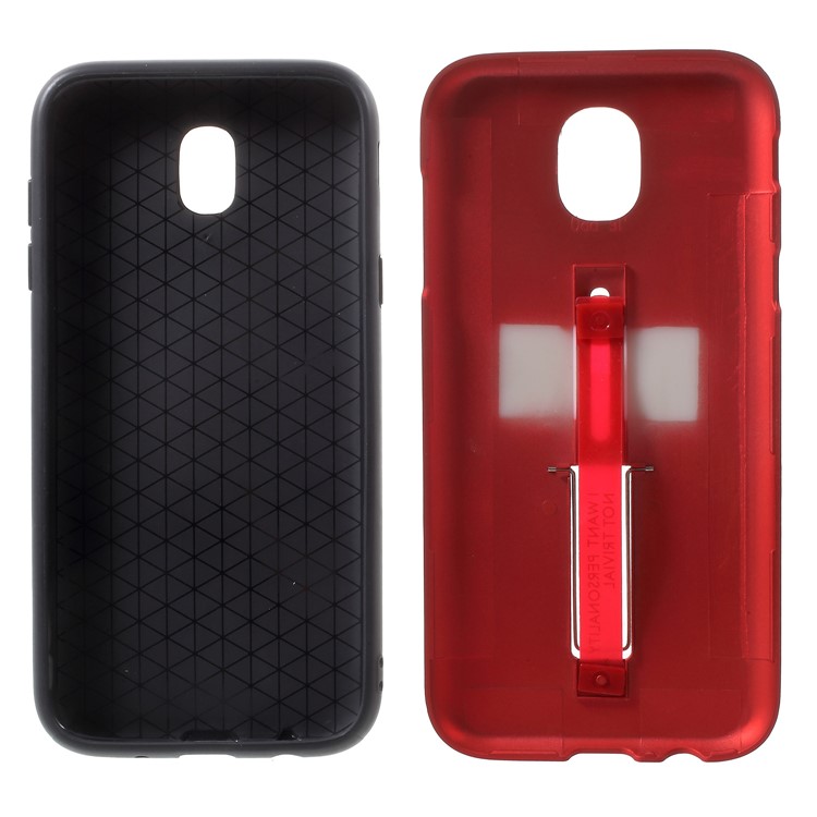 TPU+PC Detachable Heat Dissipation Casing with Invisible Kickstand for Samsung Galaxy J5 (2017) EU Version/J5 Pro (2017) - Red-5