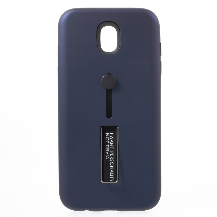 For Samsung Galaxy J5 (2017) EU Version/J5 Pro (2017) TPU+PC Detachable Heat Dissipation Kickstand Back Cover - Dark Blue-1