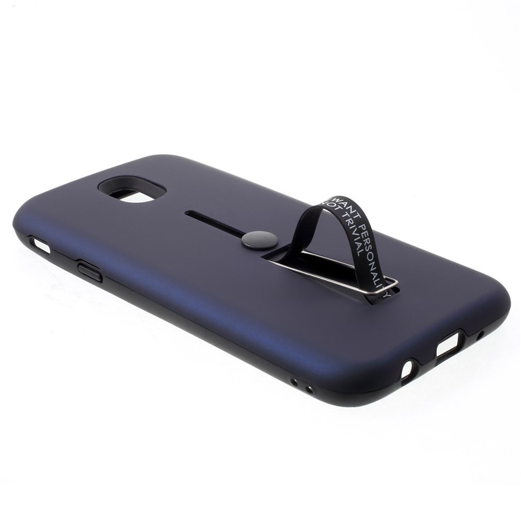 For Samsung Galaxy J5 (2017) EU Version/J5 Pro (2017) TPU+PC Detachable Heat Dissipation Kickstand Back Cover - Dark Blue-2