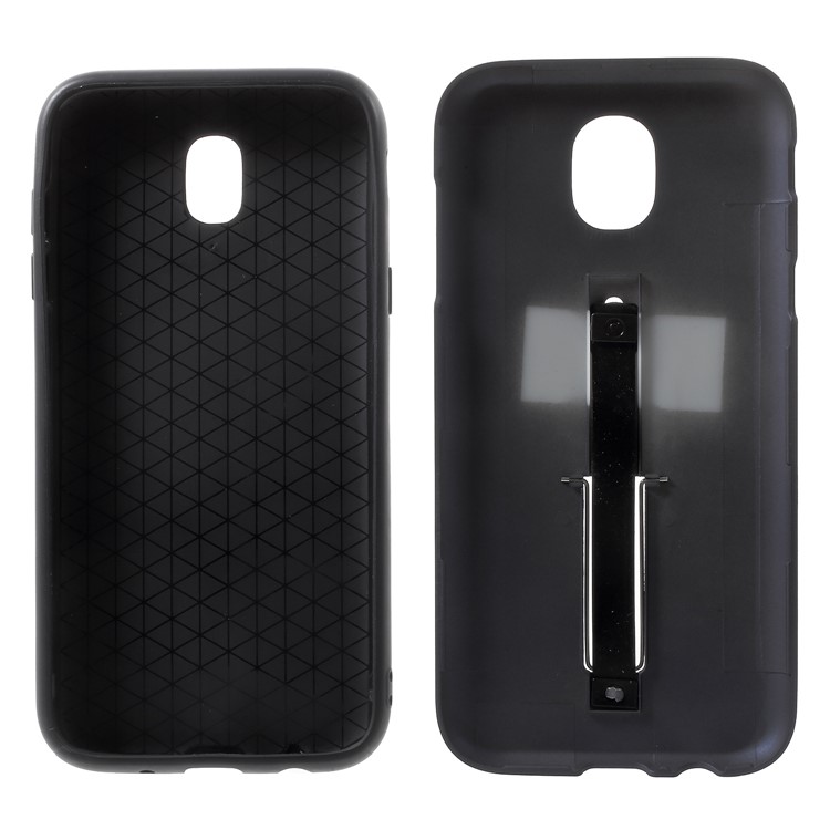 For Samsung Galaxy J5 (2017) EU Version/J5 Pro (2017) TPU+PC Detachable Heat Dissipation Kickstand Back Cover - Dark Blue-4