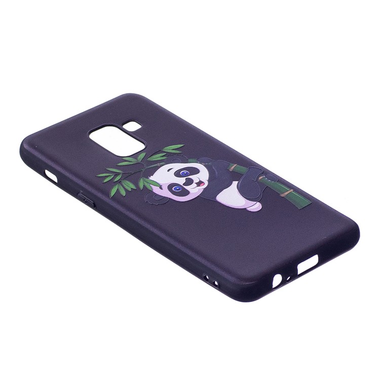 Embossment Pattern TPU Case for Samsung Galaxy A8 (2018) - Panda and Bamboo-3