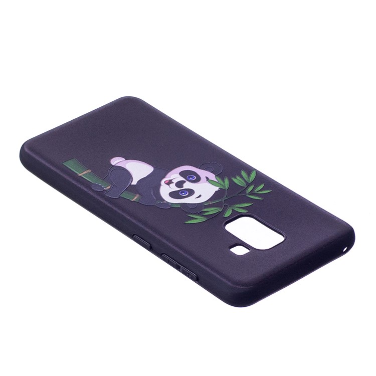 Embossment Pattern TPU Case for Samsung Galaxy A8 (2018) - Panda and Bamboo-4