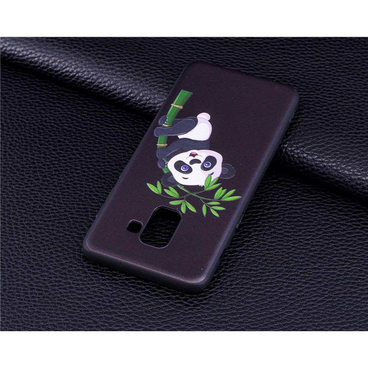 Embossment Pattern TPU Case for Samsung Galaxy A8 (2018) - Panda and Bamboo-7