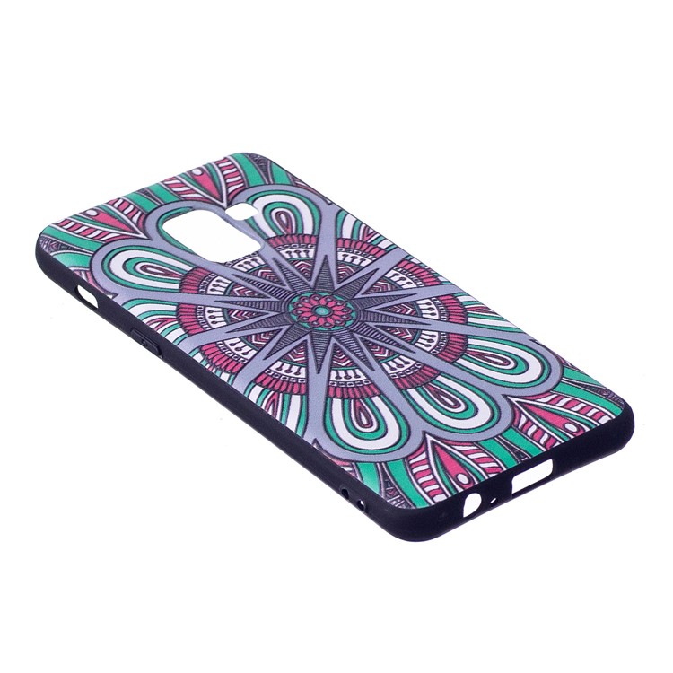 Embossment Pattern TPU Shell for Samsung Galaxy A8 (2018) - Symmetric Pattern-3