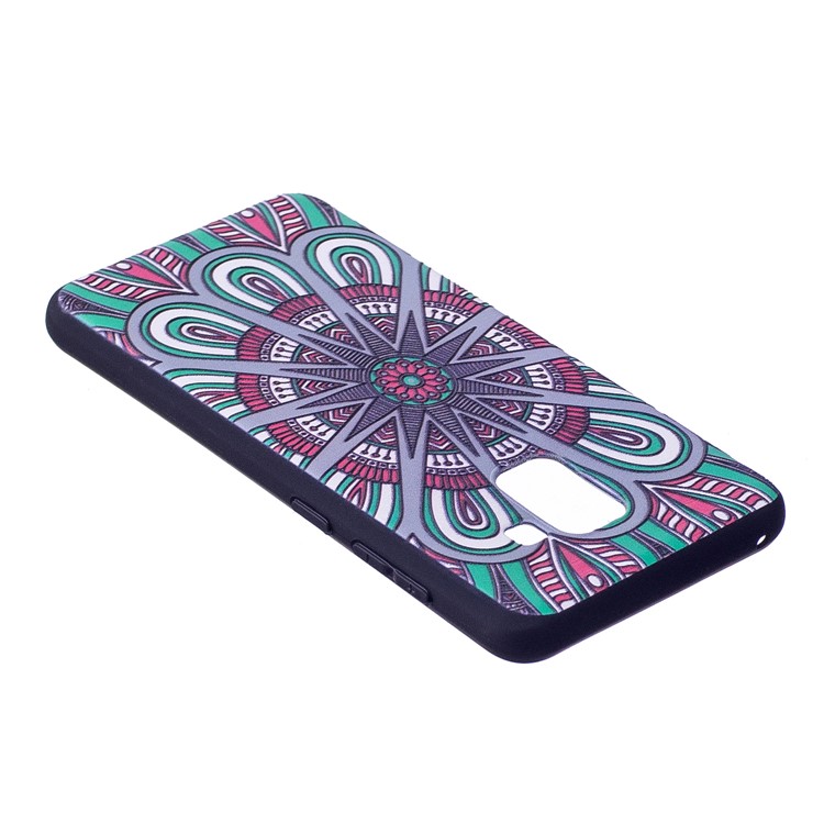 Embossment Pattern TPU Shell for Samsung Galaxy A8 (2018) - Symmetric Pattern-4