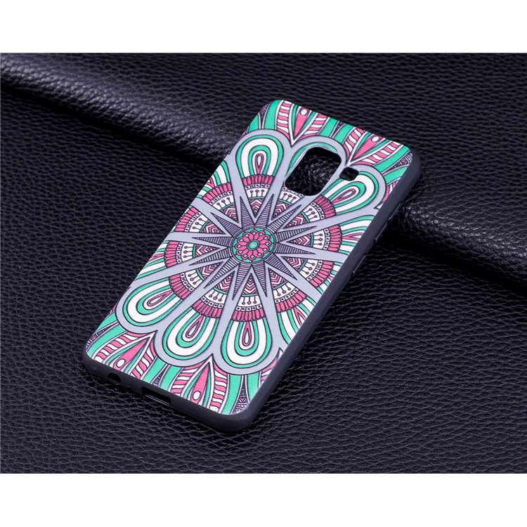 Embossment Pattern TPU Shell for Samsung Galaxy A8 (2018) - Symmetric Pattern-6