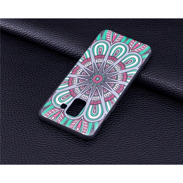 Embossment Pattern TPU Shell for Samsung Galaxy A8 (2018) - Symmetric Pattern-7