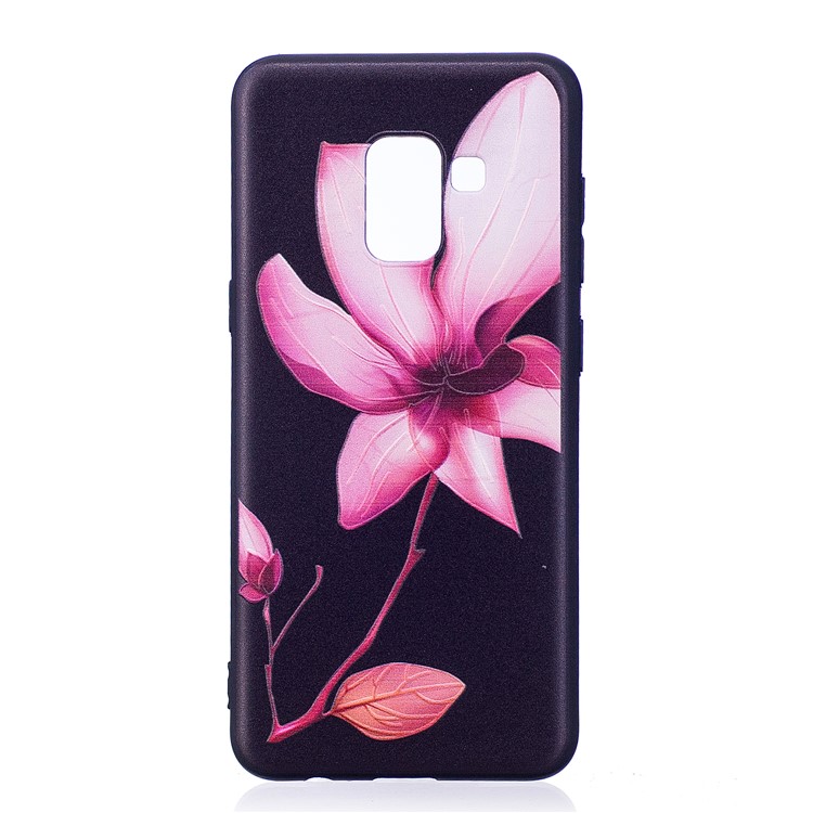 Embossment Pattern TPU Back Phone Shell for Samsung Galaxy A8 (2018) - Pretty Flower-2