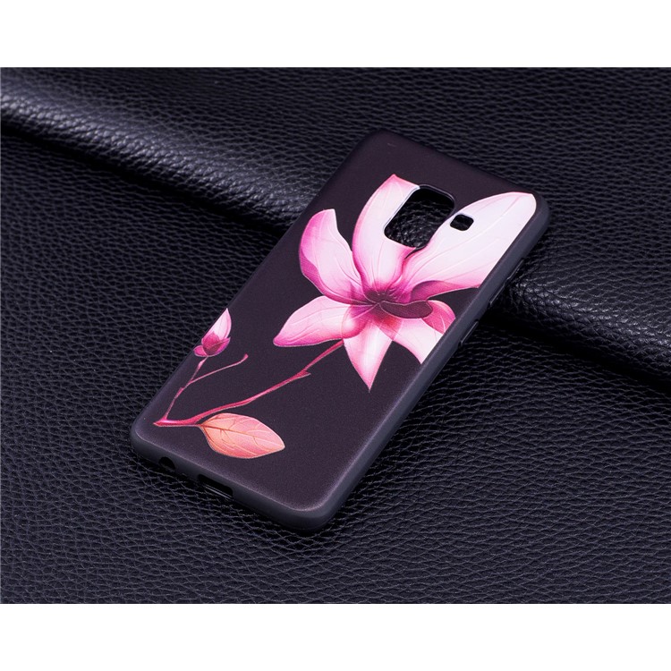 Embossment Pattern TPU Back Phone Shell for Samsung Galaxy A8 (2018) - Pretty Flower-6