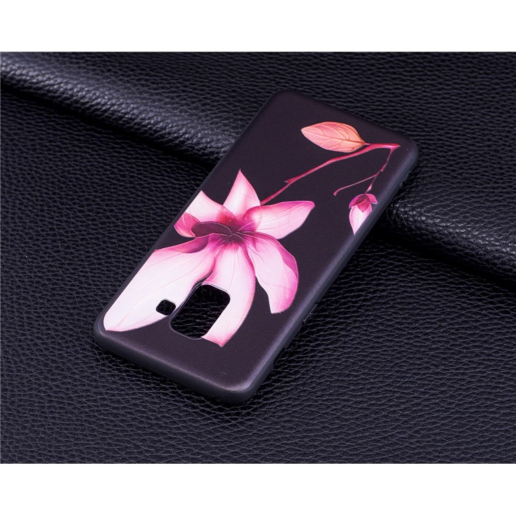 Embossment Pattern TPU Back Phone Shell for Samsung Galaxy A8 (2018) - Pretty Flower-7