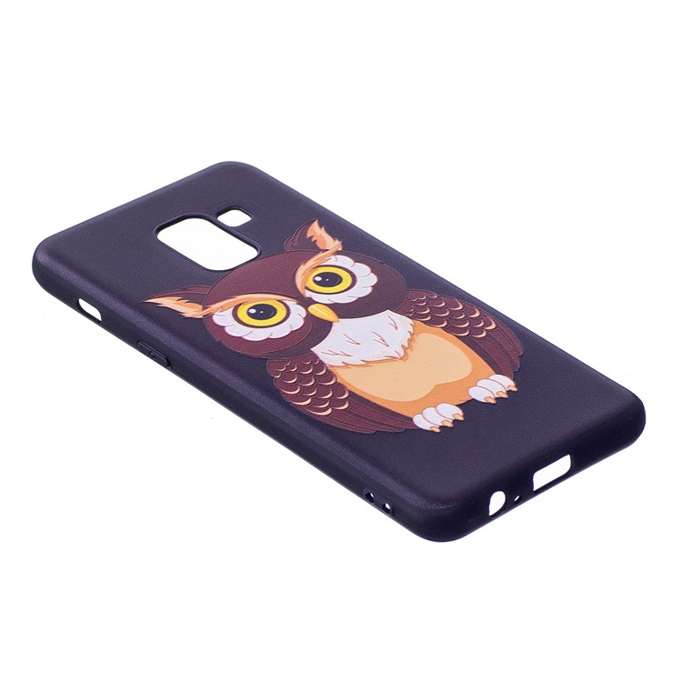Embossment Pattern TPU Protective Mobile Case for Samsung Galaxy A8 (2018) - Owl-3