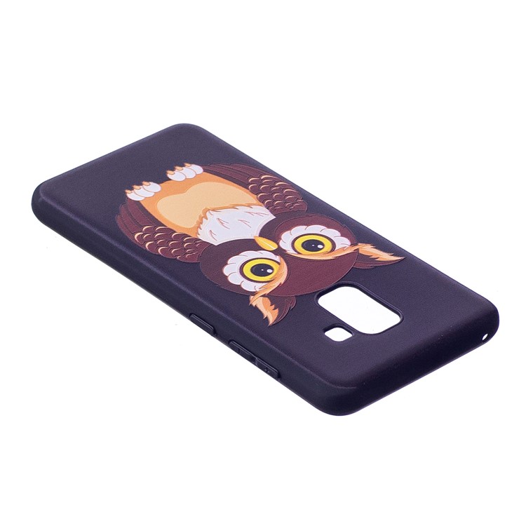 Embossment Pattern TPU Protective Mobile Case for Samsung Galaxy A8 (2018) - Owl-4
