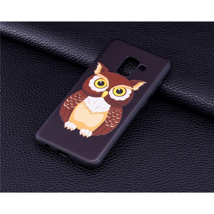 Embossment Pattern TPU Protective Mobile Case for Samsung Galaxy A8 (2018) - Owl-6