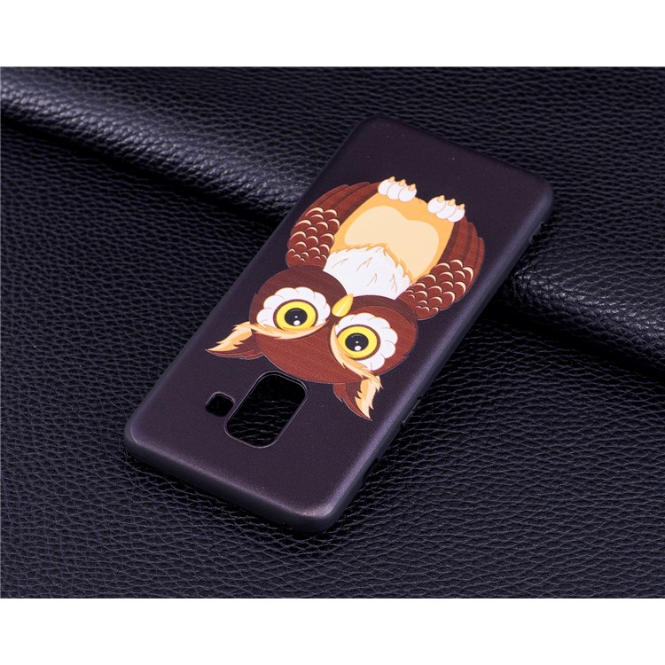 Embossment Pattern TPU Protective Mobile Case for Samsung Galaxy A8 (2018) - Owl-7