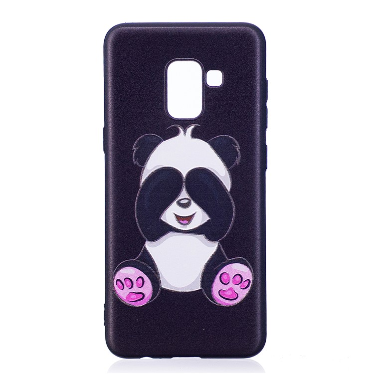Embossment Pattern TPU Mobile Phone Case Accessory for Samsung Galaxy A8 (2018) - Adorable Panda-2