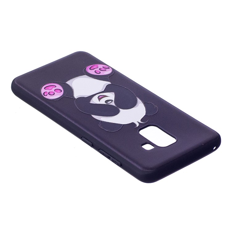 Embossment Pattern TPU Mobile Phone Case Accessory for Samsung Galaxy A8 (2018) - Adorable Panda-4
