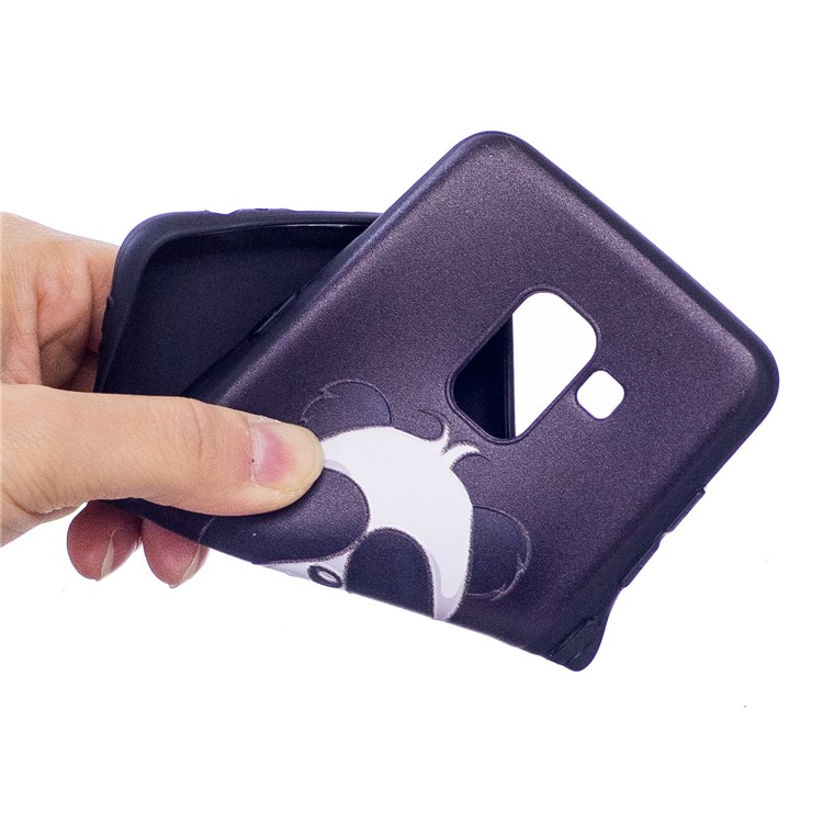 Embossment Pattern TPU Mobile Phone Case Accessory for Samsung Galaxy A8 (2018) - Adorable Panda-5