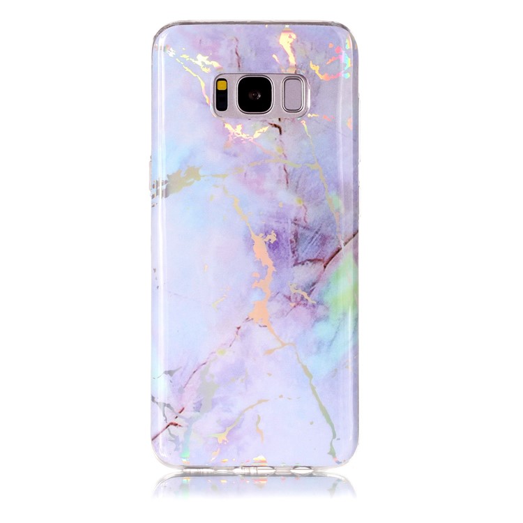 Modèle En Marbre Galvanoplastie TPU Mince Enveloppe Shell Pour Samsung Galaxy S8 G950 - Rose-3