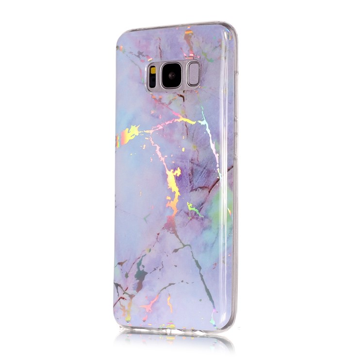 Modèle En Marbre Galvanoplastie TPU Mince Enveloppe Shell Pour Samsung Galaxy S8 G950 - Rose-4