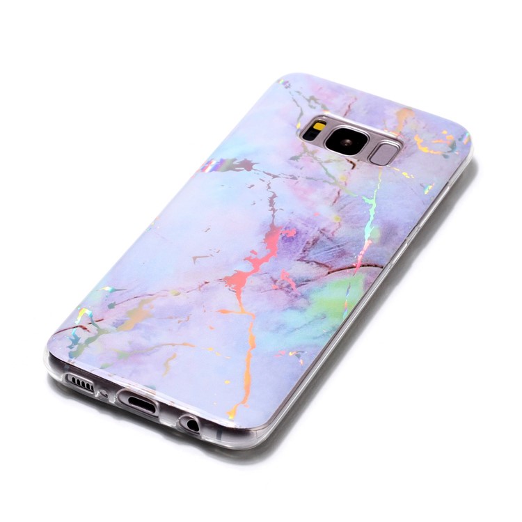 Modèle En Marbre Galvanoplastie TPU Mince Enveloppe Shell Pour Samsung Galaxy S8 G950 - Rose-5