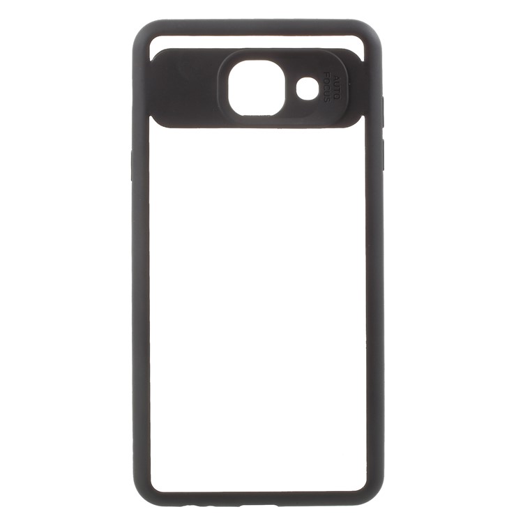 

Silicone Frame + Transparent Acrylic Combo Mobile Cover for Samsung Galaxy J7 Max EU Version - Black
