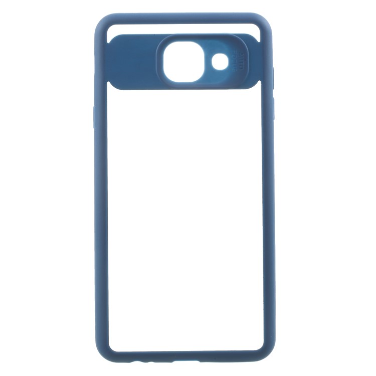 

Silicone Frame + Transparent Acrylic Combo Mobile Shell for Samsung Galaxy J7 Max EU Version - Blue