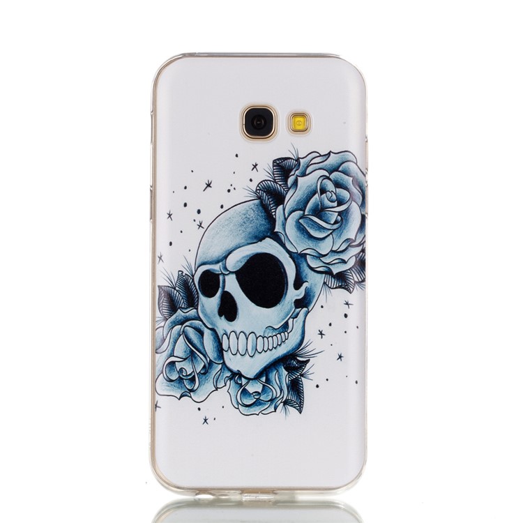 

Ultra Thin Patterned Soft TPU Casing for Samsung Galaxy A5 (2017) SM-A520 - Rose Skull