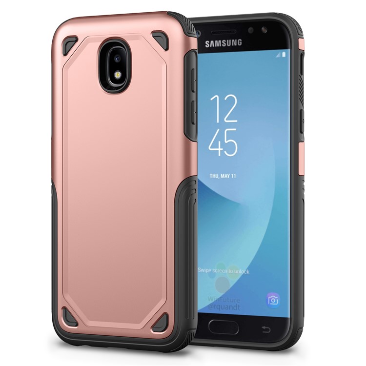 

Гибридный PC + TPU Брони Прочный Корпус Мобильного Телефона Для Галактики Samsung J7 (2017) EU Версия / J7 Pro (2017) - Розовое Золото, Galaxy J7 (2017)