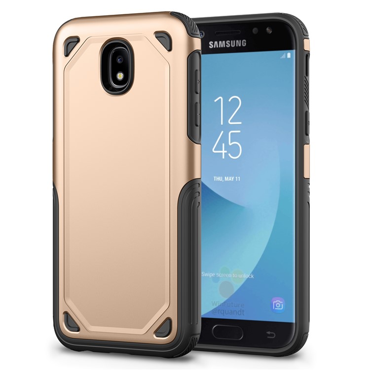 

Hybrid PC + TPU Armor Rugged Cell Phone Case for Samsung Galaxy J7 (2017) EU Version / J7 Pro (2017) - Gold, Galaxy J7 (2017)