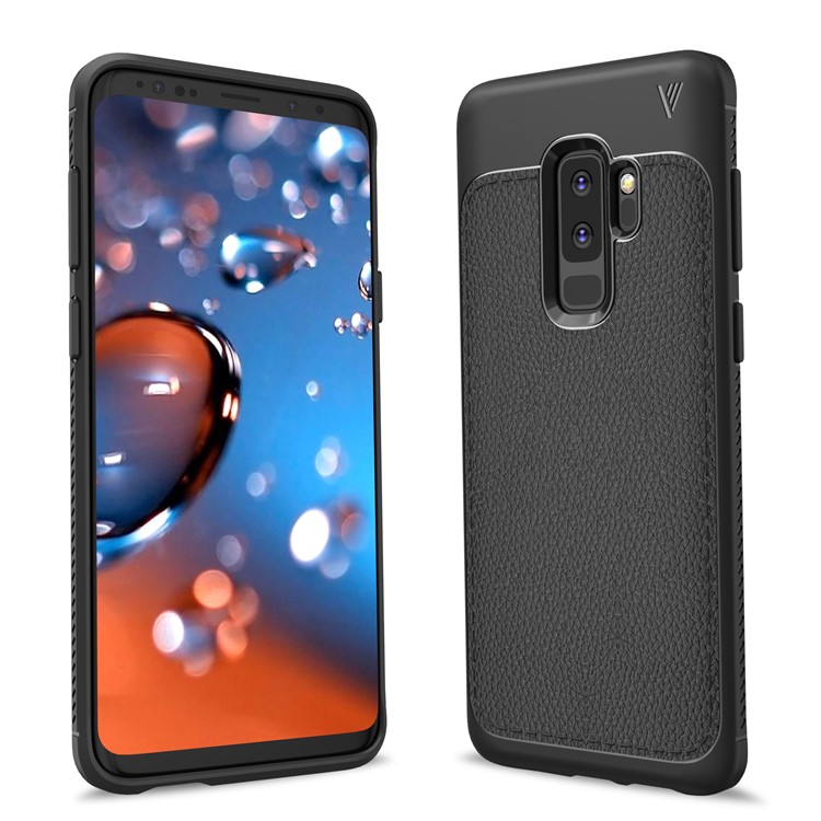 IVSO Gentry Series Litchi Texture Leather Coated TPU Case for Samsung Galaxy S9+ G965 - Black-1