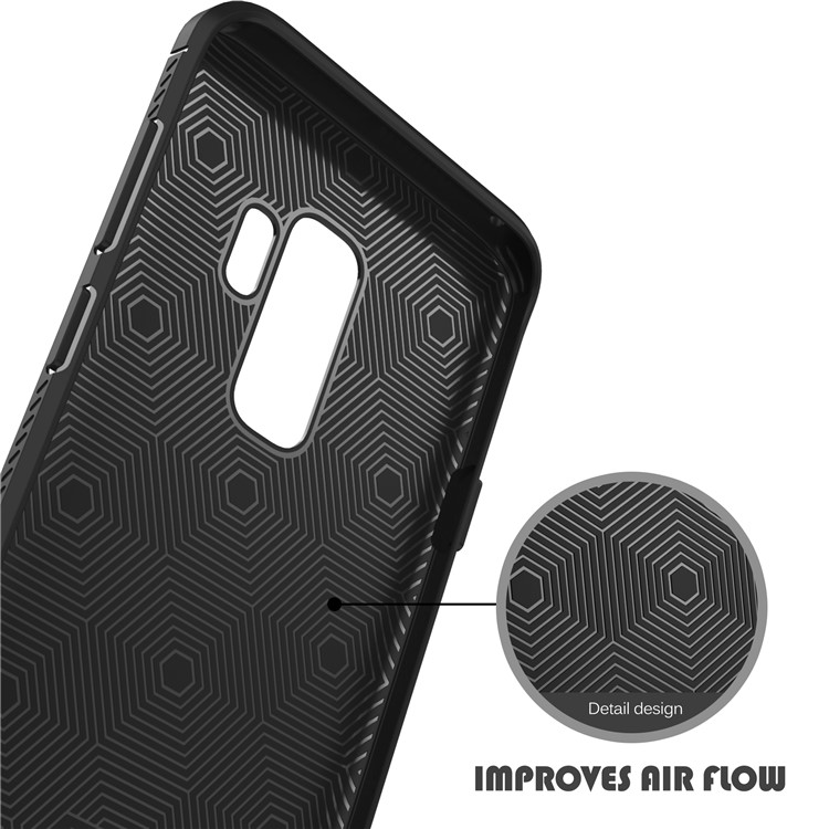 IVSO Gentry Series Litchi Texture Leather Coated TPU Case for Samsung Galaxy S9+ G965 - Black-6
