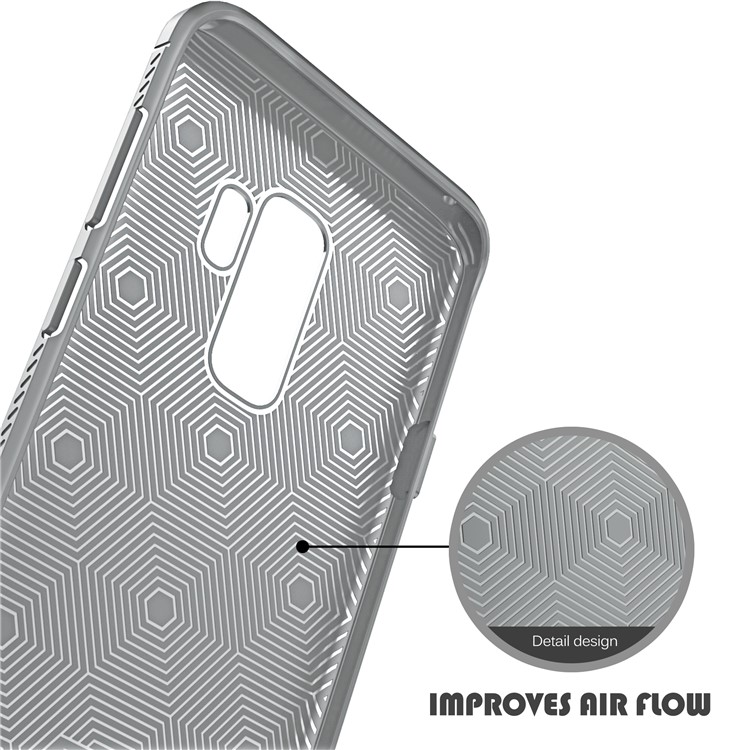 IVSO Gentry Series Litchi Texture Leather Coated TPU Cover for Samsung Galaxy S9+ G965 - Grey-6