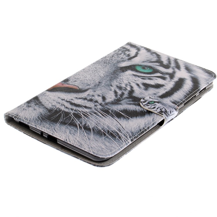 Pattern Printing PU Leather Wallet Stand Case for Samsung Galaxy Tab A 8.0 (2017) SM-T385 - Tiger Pattern-4