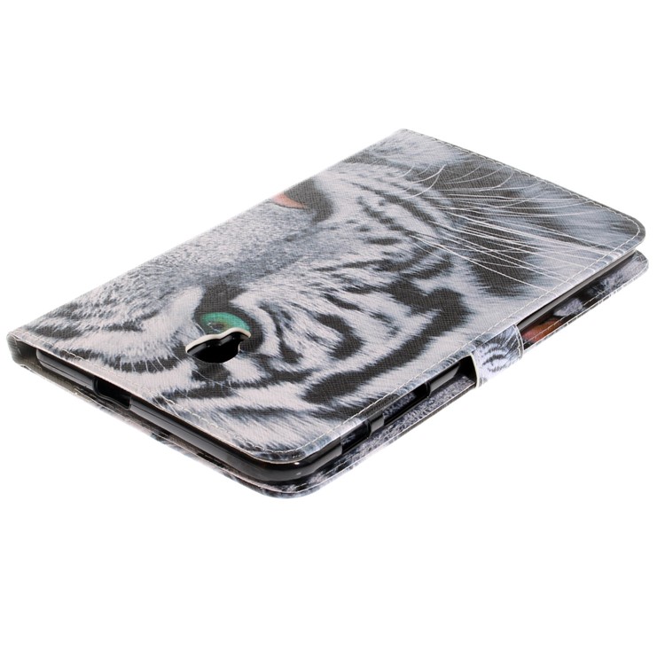 Pattern Printing PU Leather Wallet Stand Case for Samsung Galaxy Tab A 8.0 (2017) SM-T385 - Tiger Pattern-5