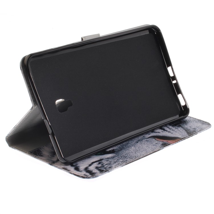 Pattern Printing PU Leather Wallet Stand Case for Samsung Galaxy Tab A 8.0 (2017) SM-T385 - Tiger Pattern-6