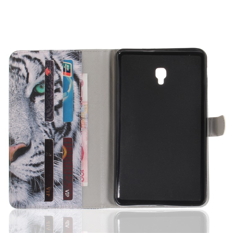 Pattern Printing PU Leather Wallet Stand Case for Samsung Galaxy Tab A 8.0 (2017) SM-T385 - Tiger Pattern-8