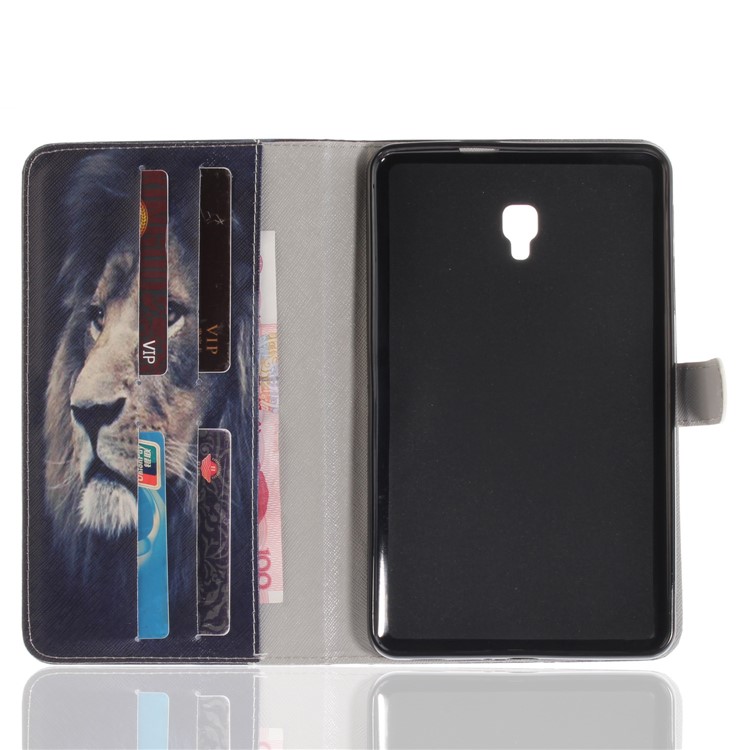 Pattern Printing Wallet Stand PU Leather Cover for Samsung Galaxy Tab A 8.0 (2017) SM-T385 - Lion Pattern-8