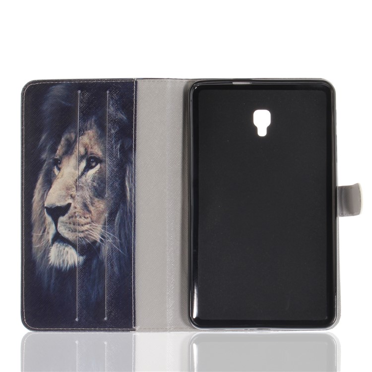 Pattern Printing Wallet Stand PU Leather Cover for Samsung Galaxy Tab A 8.0 (2017) SM-T385 - Lion Pattern-9