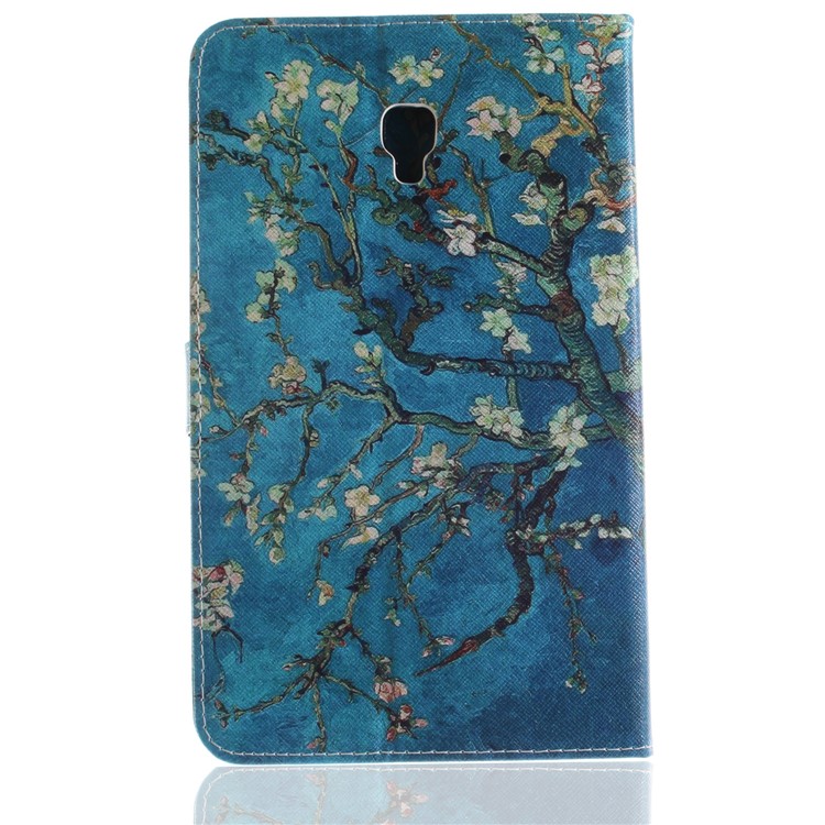 Pattern Printing Wallet PU Leather Stand Shell for Samsung Galaxy Tab A 8.0 (2017) SM-T385 - Apricot Flower Tree-3