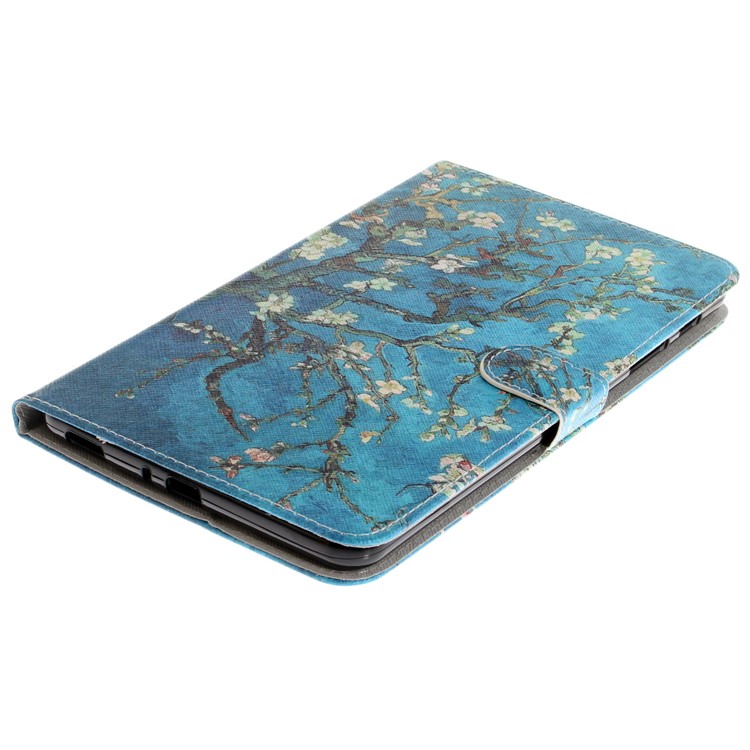 Pattern Printing Wallet PU Leather Stand Shell for Samsung Galaxy Tab A 8.0 (2017) SM-T385 - Apricot Flower Tree-4