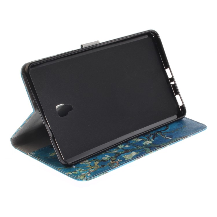 Pattern Printing Wallet PU Leather Stand Shell for Samsung Galaxy Tab A 8.0 (2017) SM-T385 - Apricot Flower Tree-6