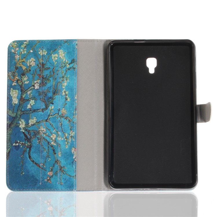 Pattern Printing Wallet PU Leather Stand Shell for Samsung Galaxy Tab A 8.0 (2017) SM-T385 - Apricot Flower Tree-9