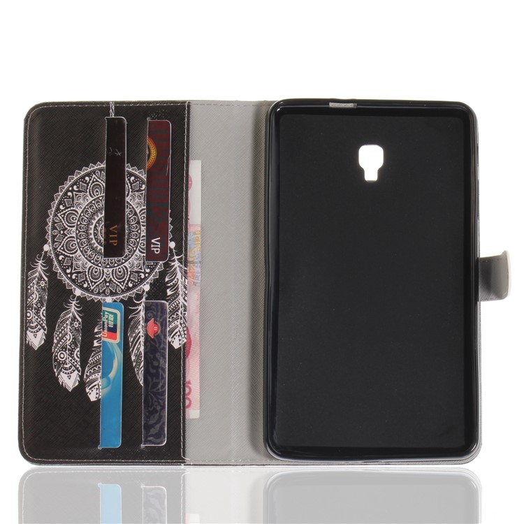 Pattern Printing PU Leather Wallet Case with Stand for Samsung Galaxy Tab A 8.0 (2017) SM-T385 - White Dream Catcher-8