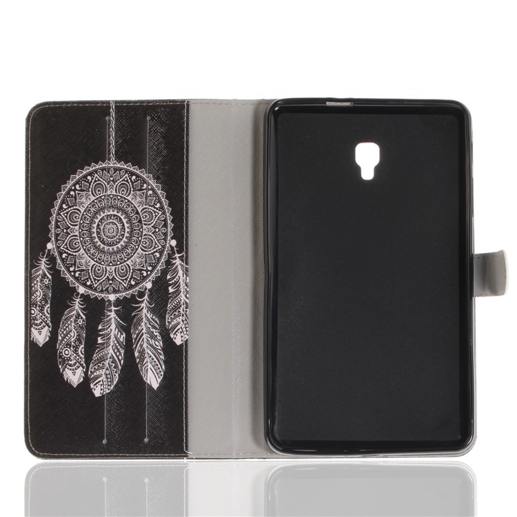 Pattern Printing PU Leather Wallet Case with Stand for Samsung Galaxy Tab A 8.0 (2017) SM-T385 - White Dream Catcher-9